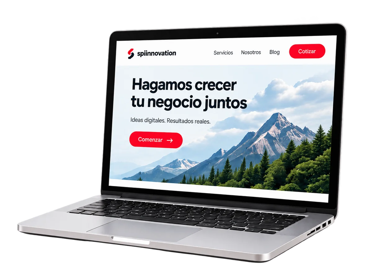 Website of a Costa Rica digital agency shown on a laptop
